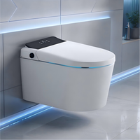 WC intelligent électrique haut de gamme avec siège chauffant, cuvette de toilette de luxe murale, toilette intelligente pour hôtel cinq étoiles