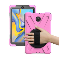 Casing rotasi 360, penutup tiga lapisan tugas berat, casing Tablet silikon perlindungan kasar untuk Samsung Tab a T387