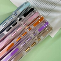 Nouvelle coque de téléphone IMD dégradée mate tendance avec cadre métallique pour appareil photo et boutons assortis pour iPhone 17 Pro Max