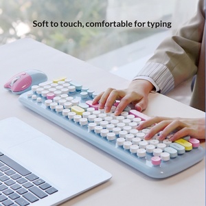 Cute Cat Wireless Keyboard and Mouse Combo for Girls <b>Office</b> Portable Set for Desktop Laptop PC - Product Image 3