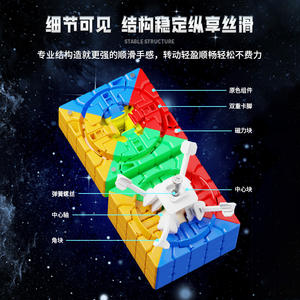 Cubo mágico magnético de 5x5 velocidades <span class=keywords><strong>SengSo</strong></span> Mosheng, juguetes antiestrés sin pegatinas ShengShou 5x5 M Cubo mágico - Product Image 6