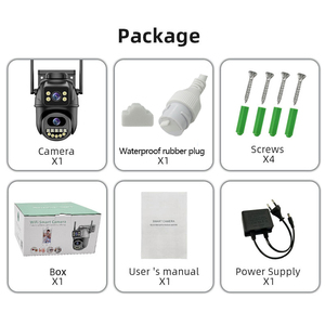 3K ICsee 가정용 보안 카메라, 실외용 비디오 무선 WiFi CCTV 6MP 8MP 카메라, 나이트 비전 풀 블랙 HD 네트워크 PTZ 4K 카메라 - Product Image 6