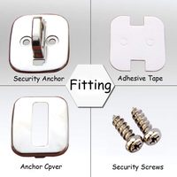 Base de Anclaje de Seguridad para Candados de Cable con Llave o Combinación, Accesorio de Anclaje para Montaje en Escritorio para Candados de Cable