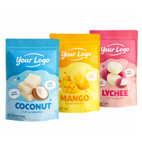 Sachets d'emballage personnalisés en Mylar pour bonbons gélifiés, pochettes verticales avec fermeture éclair, impression numérique, qualité alimentaire, pour snacks, bonbons et fruits