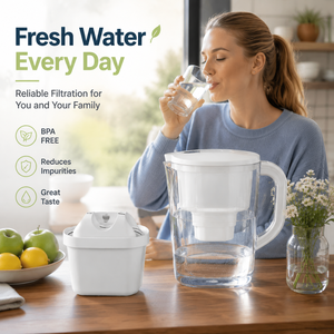 Cartucho de Repuesto para Filtro de Agua Doméstico, para Jarra o Dispensador, Purificación de Agua con Carbón Activado - Product Image 1
