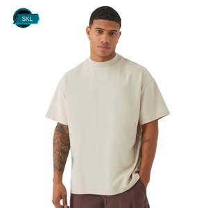 Camiseta <span class=keywords><strong>Oversize</strong></span> SKL para Hombre, Camiseta Blanca de Algodón, <span class=keywords><strong>Camisa</strong></span> Lenador 200gsm, Camiseta de Fútbol - Product Image 1