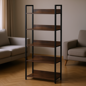 Estantería metálica de 5 niveles, 23.62L x 11.81W x 60.63H pulgadas, diseño abierto, estilo moderno, para sala de estar, dormitorio, oficina, estante de almacenamiento - Product Image 2