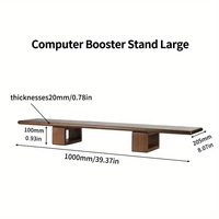 Support d'écran en bois massif Support de bureau économiseur d'espace Support de moniteur en bois Riser étagère d'ordinateur portable de bureau avec organisateur de stockage