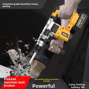 Martillo Perforador Inalámbrico Portátil de Grado Industrial, Eléctrico, sin Escobillas, con Función de Rotación para Perforación de Concreto, con Certificación CE - Product Image 4