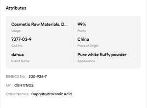 Caprylhydroxamic Acid 99% Powder Cosmetic Grade CAS 7377-03-9 - Product Image 6