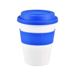 Reusable <b>Plastic</b> Travel Mug With Lid Solid Color Minimalist Design For On The Go Use - Product Image 4