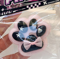 Jouet sensoriel anti-stress en plastique souple en forme de patte de chat noir, sac mystère, mignon et charmant, promotionnel