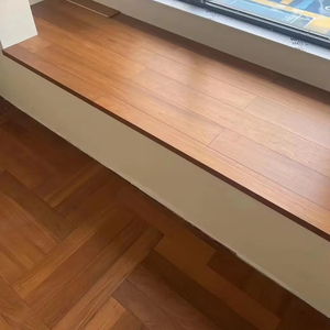 Prefinished <strong>Oak</strong> Hardwood Flooring Handscraped Espresso <strong>Stain</strong> 3/4 Inch Width - Product Image 1