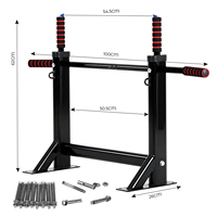 Barra de Dominadas de Acero Horizontal para Gimnasio en Casa, Fijada a la Pared, con Capacidad de Carga de 200 kg para Ejercicios de Fitness y Entrenamiento Muscular
