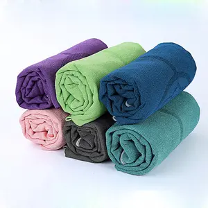 Benutzer definiertes Logo schweiß absorbieren des rutsch festes Polyester-Yoga matten handtuch
