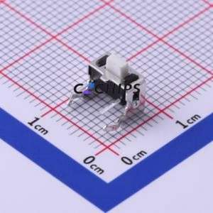 TS365ZJ Tactile Switch Through hole Component (THT) Switch Single Pole Single Throw Rectangle Button 2.5N Right Angle Insert - Product Image 1