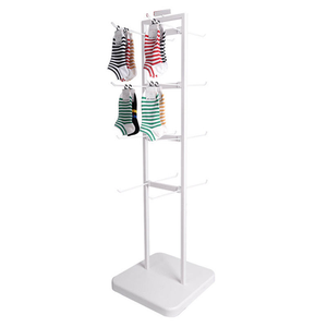 Expositor de Acero <span class=keywords><strong>Blanco</strong></span> de Doble Cara para Calcetines Deportivos Estilo Europeo, Marca <span class=keywords><strong>Boutique</strong></span>, Personalizable para Supermercado - Product Image 3