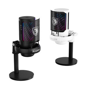 SADES ME6S Patrón polar cardioide Cancelación de ruido Condensador con cable Rgb Usb Plug-And-Play Micrófonos para juegos para PC con soporte - Product Image 2
