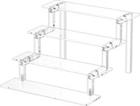 Présentoir à étages en acrylique transparent pour cupcakes, cosmétiques, verres à shot – Présentoir de table multi-usages