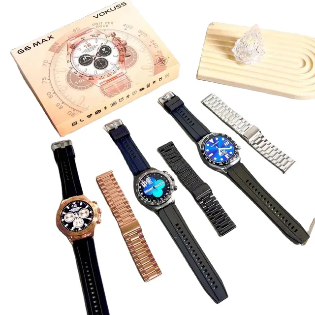 1.5 Inch Sports Smart Watches G6 MAX with 2 Straps BT Call Music Player Men Women Smartwatch