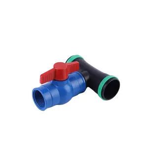 Colliers de serrage en plastique pour tuyaux, joint rapide, Union en plastique, système d'irrigation pour ferme, 3 voies ca, Pvc, raccord avec une Valve de 2"