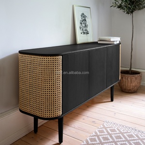 Aparador Esquinero Pequeño y Delgado de Diseño Industrial Nórdico de Primera Calidad, Mueble de Pasillo Contemporáneo de Madera Maciza, Ensamblado en Fábrica - Product Image 2