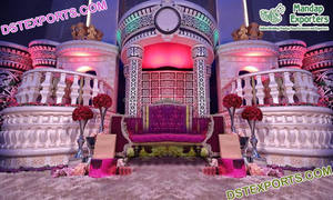 Décoration de scène marocaine élégante pour les mariages musulmans Décor de réception d'inspiration arabe en Floride - Product Image 3