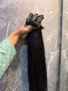 Mèches de cheveux humains naturels lisses, vierges, non traités, provenant d'un seul donneur, longues et soyeuses, pour extensions, perruques et produits de beauté - Product Image 4