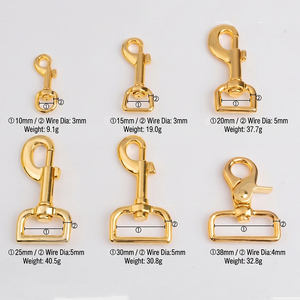 Ganchos Mosquetón Metálicos Giratorios de 10-38mm, Clips de Liberación Rápida de Alta Resistencia para Correas de Perro y Accesorios de Bolsos - Product Image 4