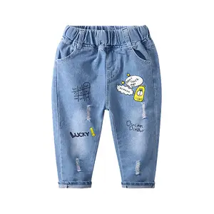 jeans trẻ em cậu bé 5 tuổi Suppliers-Cho Bé Trai 3 Tuổi Foy Kating Panst Cho Bé Trai Quần Jeans Ưa Thích Cho Trẻ Mới Biết Đi Bé Trai