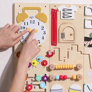 Juego <span class=keywords><strong>de</strong></span> Pared <span class=keywords><strong>de</strong></span> Madera: Juguete Educativo Infantil, Panel <span class=keywords><strong>de</strong></span> Actividades Interactivo para Aprender - Product Image 3