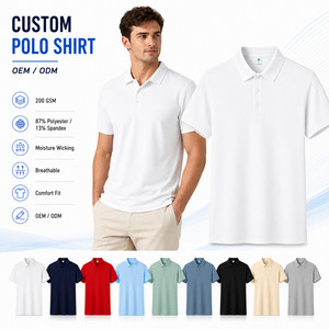 Logo personnalisé, denim solide avec 13% de spandex, performance pour chemise homme, extensible dans 4 directions, respirant, uniforme d'équipe de golf, vente en gros, tailles S-4XL, blanc - Product Image 4