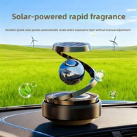 Diffuseur d'air de voiture en plastique en forme d'étoile, parfum longue durée, alimenté par l'énergie solaire, rotation automatique