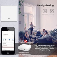 Interrupteur intelligent Tuya Zigbee, application de contrôle à distance, minuterie, commande vocale, matériau ABS universel, intérieur