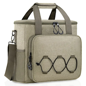 Borsa Termica Pieghevole 600D Personalizzata dal Produttore con Tasca con Cerniera per Alimenti, Spiaggia, Campeggio e Picnic - Product Image 1