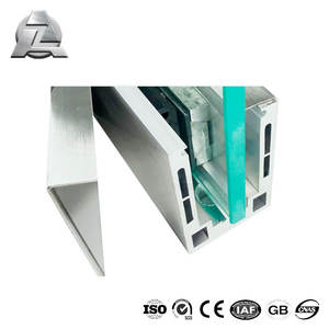Profilo di estrusione del canale a u per vetri regolabili in lega di alluminio estruso all'ingrosso per sistema di ringhiere in vetro - Product Image 4