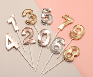 เทียนโอเปร่าเฮ้าส์แบบเก่าสำหรับวันเกิดวันฮาโลวีนปีใหม่สีเงินสีทองสำหรับอบเค้กตกแต่งอุปกรณ์ปาร์ตี้ - Product Image 1