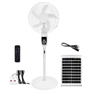 Rechargeable <b>Stand</b> <b>Fan</b> with Remote Control, 40W Solar and Lithium Battery for Home Outdoor Camping Off-Grid Use - Product Image 1