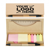 Bloc de Notas Adhesivas Multifuncional Creativo Personalizado, Notas Adhesivas en Caja Larga con Regla y Bolígrafo