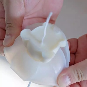Christmas Snowman <b>Candle</b> <b>Mold</b> Diy Craft Kit For <b>Candles</b> Jelly Plaster <b>Molds</b> Transparent White Sitting Shape - Product Image 3