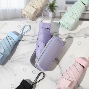 New Style Capsule Small Folding Outdoor Men Outdoor Sunshade <b>Umbrella</b> with Pocket - Product Image 3
