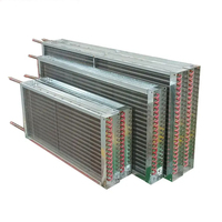 Tube à ailettes en aluminium eau-air-huile de 2 kW pour échangeurs de chaleur en cuivre, condenseurs, ventilateurs, industrie lourde, refroidissement, chauffage, longue durée de vie