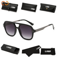 Lunettes de soleil TWOOO T1690, style rétro classique transfrontalier, monture carrée à double barre, tendance mode urbaine, protection UV400, logo personnalisé