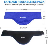 Aerdu — ensemble de compression gel glacé, tissu en néoprène confortable réutilisable, pour cou rigide avec enveloppe