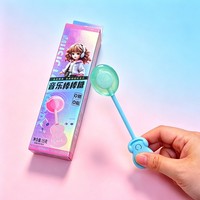 Sugar Free Fruit Hard Bone Conduction Music Lollipop Cartoon Shaped Boxed Kids Novelty Snack Toy Custom Melody Flavor Packaging