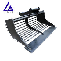 Grille de séparation de roche et de terre pour excavatrice de 20 tonnes, avec fond de godet squelette, certifiée CE ISO9001, garantie 18 mois