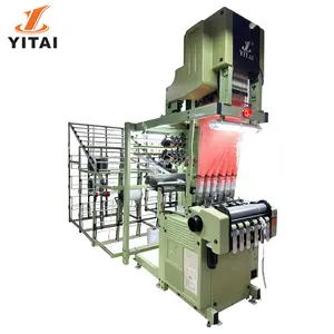 Máquina de tear de agulha Yitai tecido de alta velocidade tecido estreito computadorizado máquina de tear de agulha jacquard de 3 posições