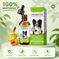 Gouttes probiotiques et prébiotiques pour chiens avec enzymes digestives, complément alimentaire liquide pour la santé intestinale 60 ml pour chiots et chiens âgés