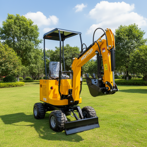 Productos Más Vendidos, Mini Excavadora de 1 Tonelada con Ruedas, Flexible, Apta para Carreteras, Pequeña Excavadora para Jardín y Granja - Product Image 2
