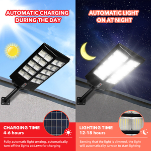 Jiewei-luz de poste público comercial, iluminación Led Solar de calle de inducción automática, 180w, 240w y 300w - Product Image 4
